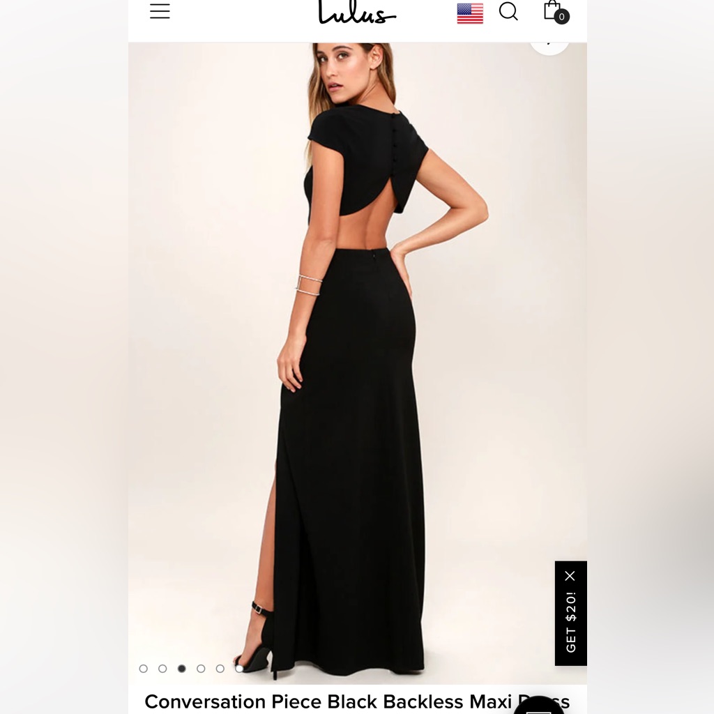 Lulu’s Conversation Piece Black Maxi Dress